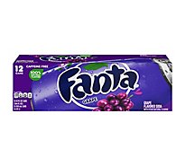 Fanta Soda Pop Grape Fruit Flavored 12 Count - 12 Fl. Oz.