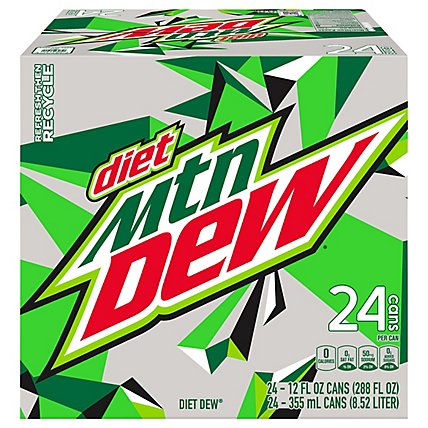 Mtn Dew Soda Diet Low Calorie - 24-12 Fl. Oz. - Image 1