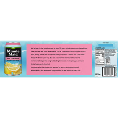 Minute Maid Juice Pink Lemonade Fridge Pack Cans - 12-12 Fl. Oz. - Image 6