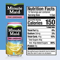 Minute Maid Juice Pink Lemonade Fridge Pack Cans - 12-12 Fl. Oz. - Image 4