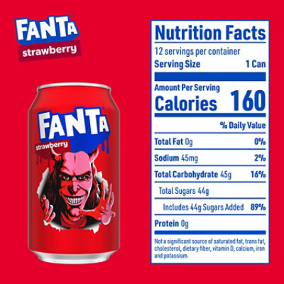 Fanta Soda Pop Strawberry Flavored  - 12-12 Fl. Oz. - Image 5