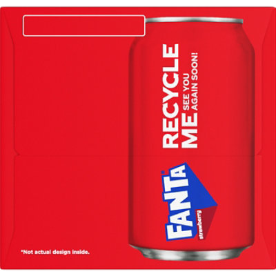 Fanta Soda Pop Strawberry Flavored In Can - 12-12 Fl. Oz. - Image 2