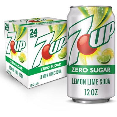 7UP Zero Sugar Lemon Lime Soda Cans Multipack - 24-12 Fl. Oz. - Image 1