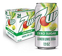 7UP Zero Sugar Lemon Lime Soda In Can - 24-12 Fl. Oz.
