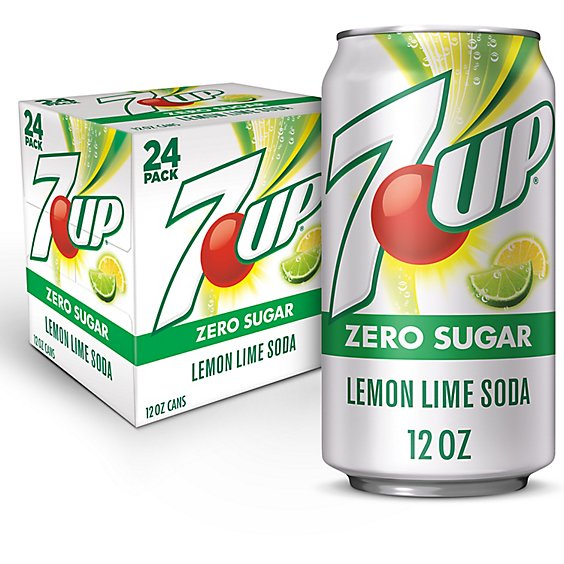 7UP Zero Sugar Lemon Lime Soda Cans Multipack - 24-12 Fl. Oz