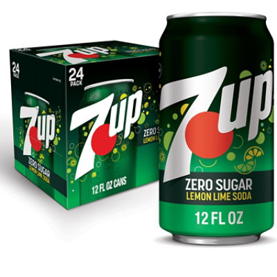 7UP Zero Sugar Lemon Lime Soda Cans Multipack - 24-12 Fl. Oz