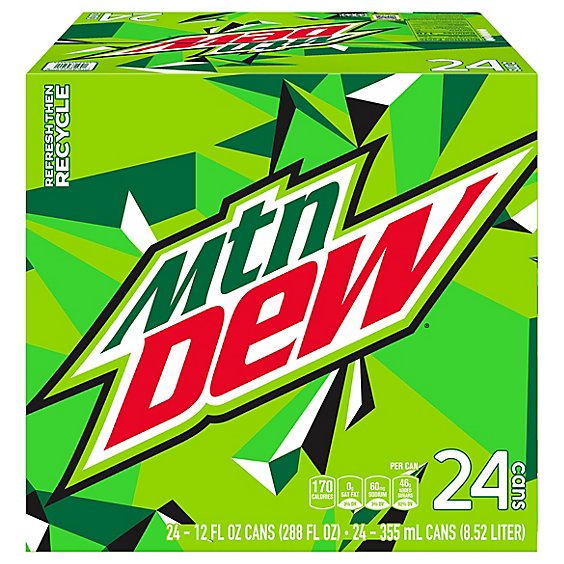 Mtn Dew Soda - 24-12 Fl. Oz.