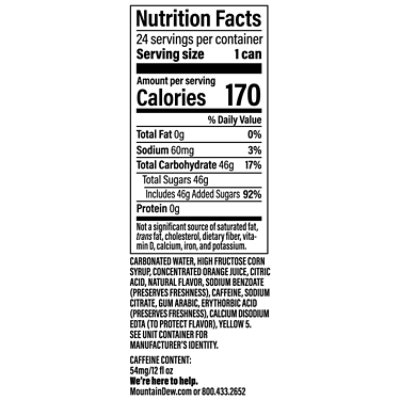 Mtn Dew Soda Cans - 24-12 Fl. Oz. - Image 3