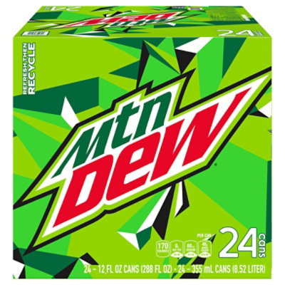 Mtn Dew Soda - 24-12 Fl. Oz.