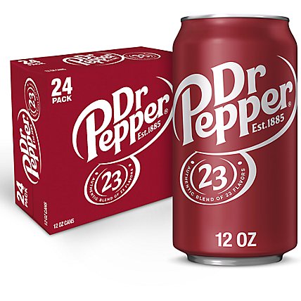 Dr Pepper Soda Pack In Cans - 24-12 Fl. Oz. - Image 1