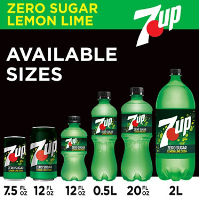 7UP Zero Sugar Lemon Lime Soda Bottle - 6-0.5 Liter - Image 2