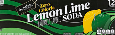 Signature SELECT Soda Diet Lemon Lime - 12-12 Fl. Oz.