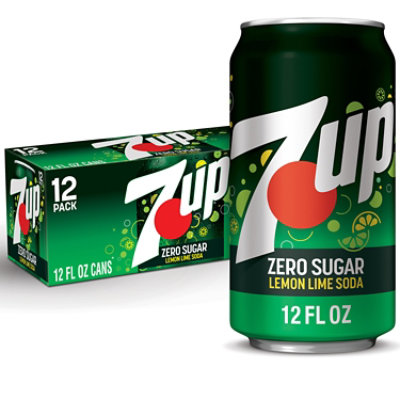 7UP Zero Sugar Lemon Lime Soda Cans Multipack - 12-12 Fl. Oz. - Image 2