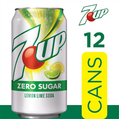 7UP Zero Sugar Lemon Lime Soda Cans Multipack - 12-12 Fl. Oz. - Image 3