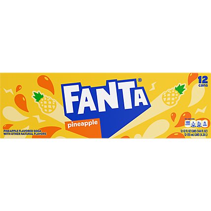 Fanta Soda Pop Pineapple Flavored In Can - 12-12 Fl. Oz. - Image 2