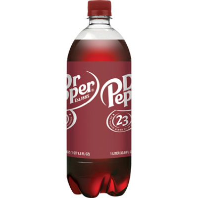Dr Pepper Soda Bottle - 1 Liter - Image 1