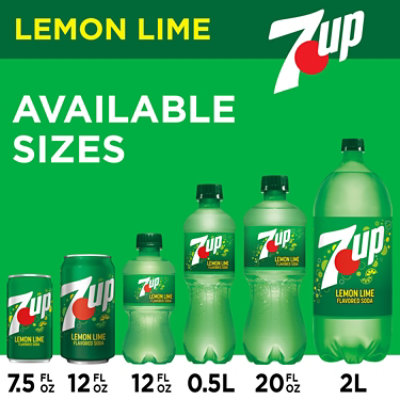 7UP Lemon Lime Soda Bottle - 1 Liter - Image 2