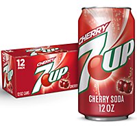 7UP Cherry Flavored Soda In Can - 12-12 Fl. Oz. - Image 1
