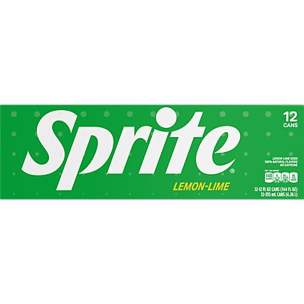 Sprite Soda Pop Lemon Lime Pack In Cans - 12-12 Fl. Oz. - Image 3