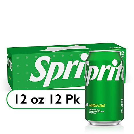 Sprite Soda Pop Lemon Lime Pack In Cans - 12-12 Fl. Oz.