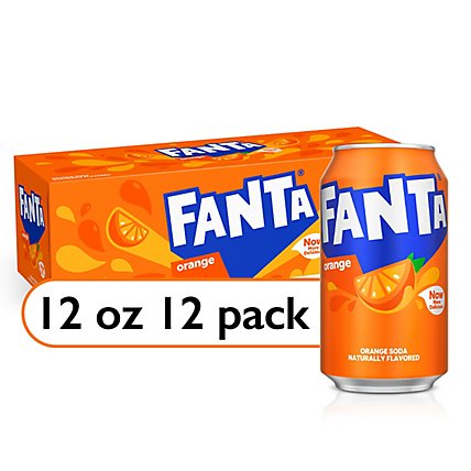 Fanta Soda Pop Orange Fruit Flavored 12 Count - 12 Fl. Oz. - Image 1
