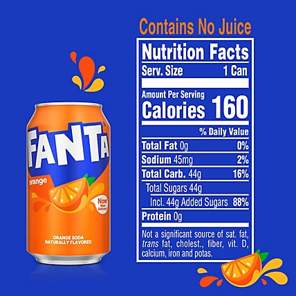 Fanta Soda Pop Orange Fruit Flavored 12 Count - 12 Fl. Oz. - Image 4
