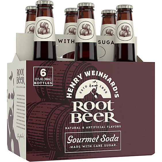 Henry Weinhard's Root Beer 0% ABV Bottles - 6-12 Fl. Oz.