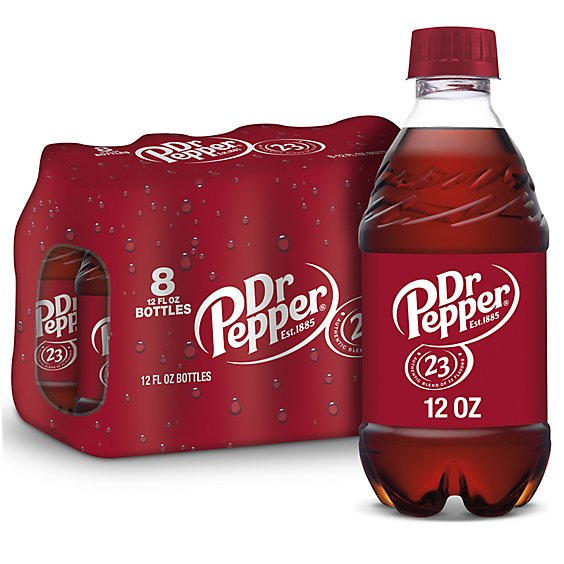 Dr Pepper Soda 12 fl oz bottles 8 pack