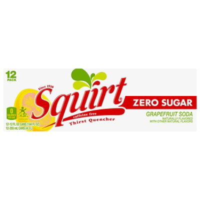 Squirt Zero Sugar Grapefruit Soda Cans Multipack - 12-12 Fl. Oz. - Image 3