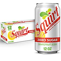 Squirt Zero Sugar Grapefruit Soda Cans Multipack - 12-12 Fl. Oz. - Image 1