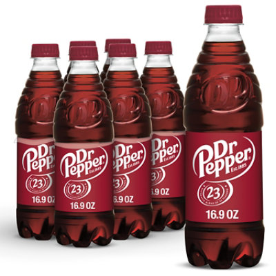 Dr Pepper Soda Bottle - 6-0.5 Liter - Image 1