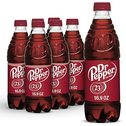 Dr Pepper Soda Bottle - 6-0.5 Liter - Image 1