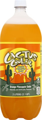 Cactus Cooler Orange Pineapple Soda Bottle - 2 Liter - Image 2