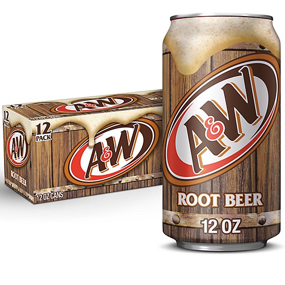 A&W Root Beer Soda In Can - 12-12 Fl. Oz.