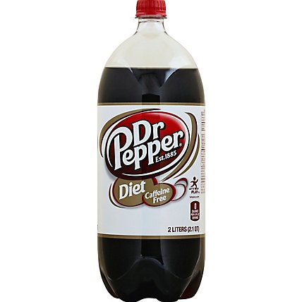 Caffeine Free Diet Dr Pepper Soda 2 L bottle - Image 2