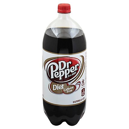 Caffeine Free Diet Dr Pepper Soda 2 L bottle - Image 1