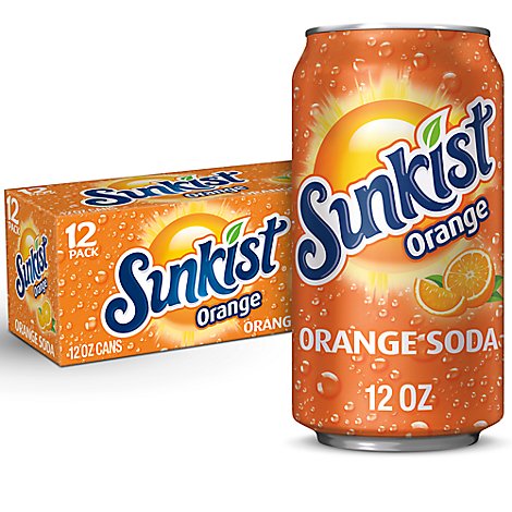 Sunkist Orange Soda In Can - 12-12 Fl. Oz.