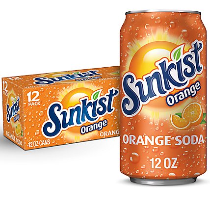 Sunkist Orange Soda In Can - 12-12 Fl. Oz. - Image 1