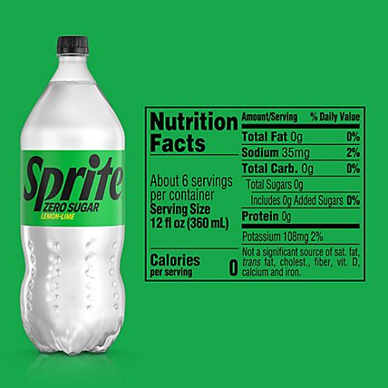 Sprite Zero Sugar Soda Pop Lemon Lime - 2 Liter - Image 4
