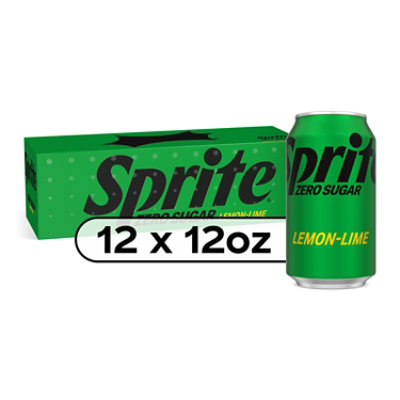 Sprite Zero Sugar Soda Pop Lemon Lime Pack In Cans - 12-12 Fl. Oz.