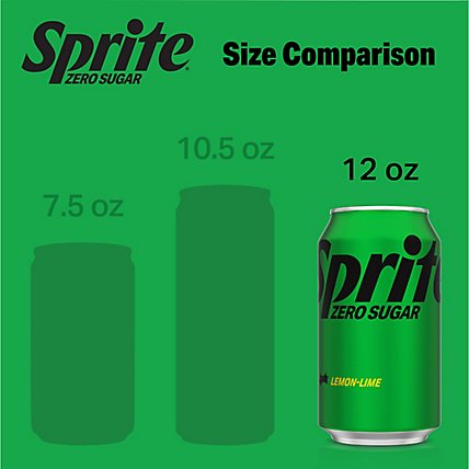 Sprite Zero Sugar Soda Pop Lemon Lime Pack In Cans - 12-12 Fl. Oz. - Image 4