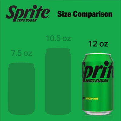 Sprite Zero Sugar Soda Pop Lemon Lime Pack In Cans - 12-12 Fl. Oz. - Image 4