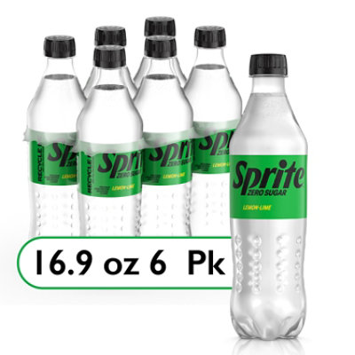 Sprite Zero Sugar Soda Pop Lemon Lime Pack In Bottles - 6-16.9 Fl. Oz.