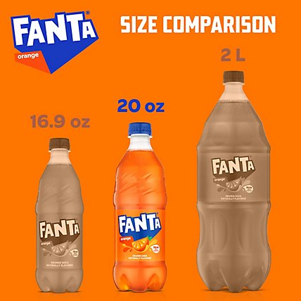 Fanta Soda Pop Orange Flavored - 20 Fl. Oz. - Image 2