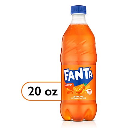 Fanta Soda Pop Orange Flavored - 20 Fl. Oz. - Image 1