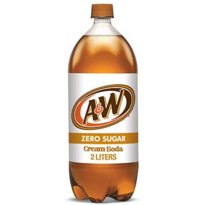 A&W Zero Sugar Cream Soda Bottle - 2 Liter - Image 1