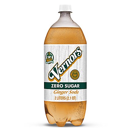 Vernors Zero Sugar Ginger Soda Bottle - 2 Liter - Image 1