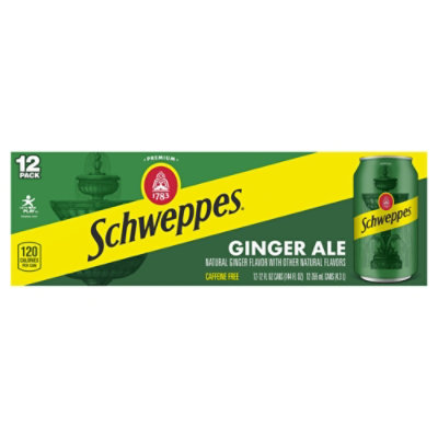 Schweppes Ginger Ale Soda Cans- 12-12 Fl. Oz. - Image 3