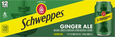 Schweppes Ginger Ale Soda Cans- 12-12 Fl. Oz. - Image 6