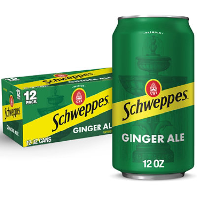 Schweppes Ginger Ale Soda Cans- 12-12 Fl. Oz. - Image 1